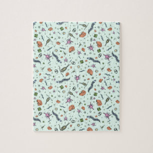 Microscopic Animals in Blue Jigsaw Puzzle