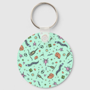Microscopic animals key ring