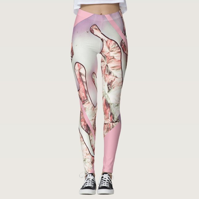 Microscopic Ice Image Leggings (Front)