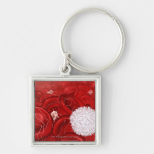 Microscopic look at blood cells key ring