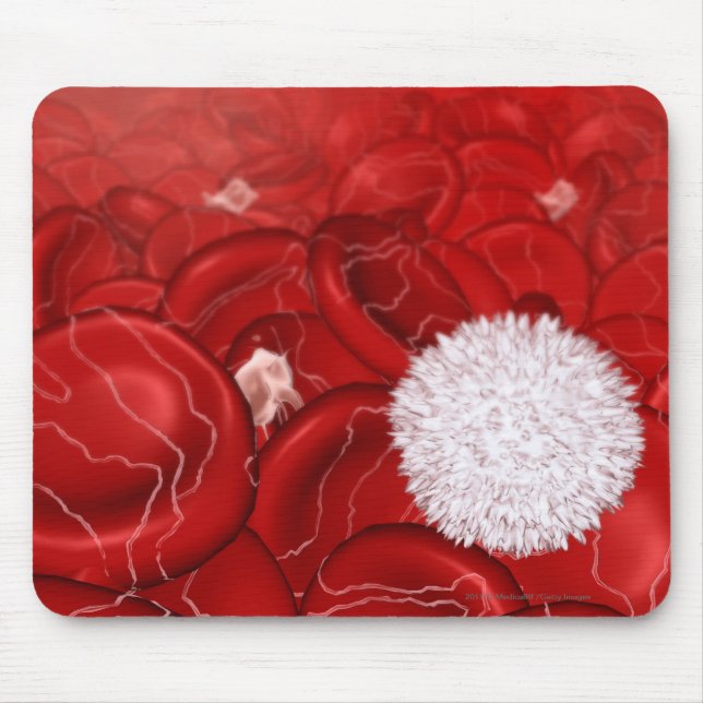 Microscopic look at blood cells mouse mat (Front)