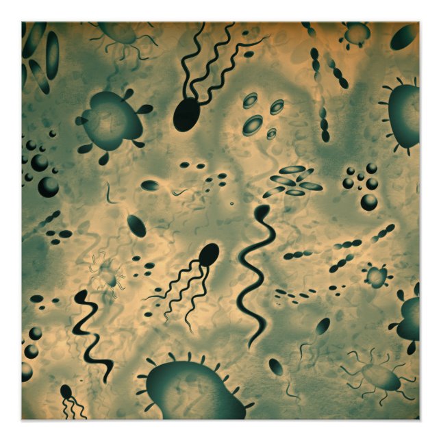 Microscopic Microbes Poster (Front)
