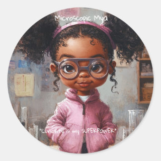 Microscopic Mya Classic Round Sticker