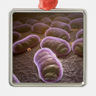 Microscopic view of bacteria metal tree decoration
