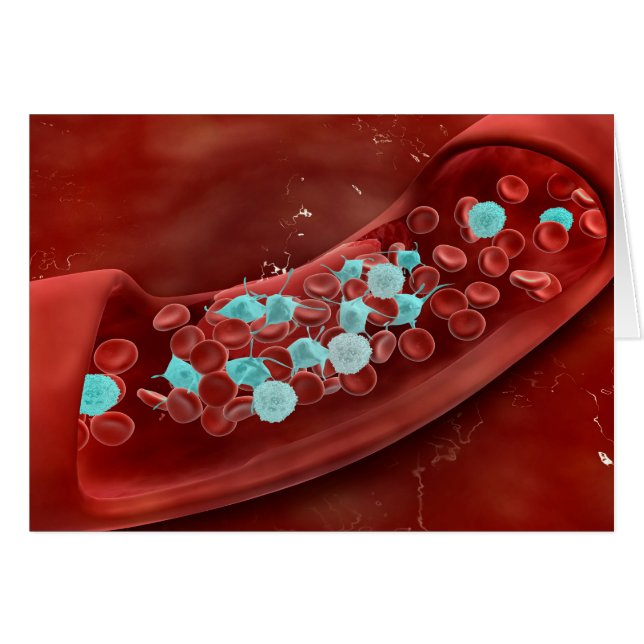 Microscopic View Of Blood Clotting (Front Horizontal)