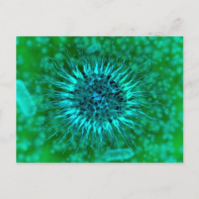 Microscopic View Of Dendrimers 3 Postcard (Front)