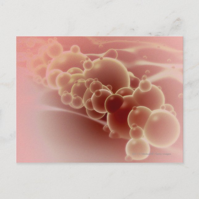 Microscopic view of latex microspheres postcard (Front)