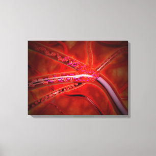 Microscopic View Of Medicine Being Injected Canvas Print