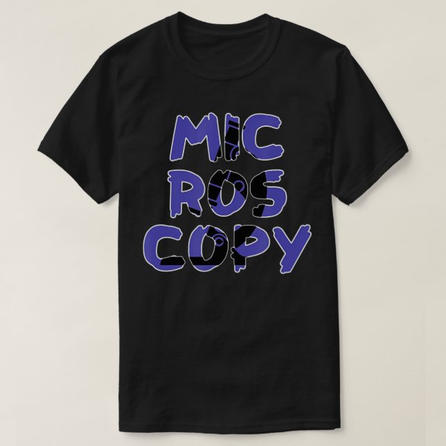 Microscopy with Colorful Outline Shadow  T-Shirt (Design Front)