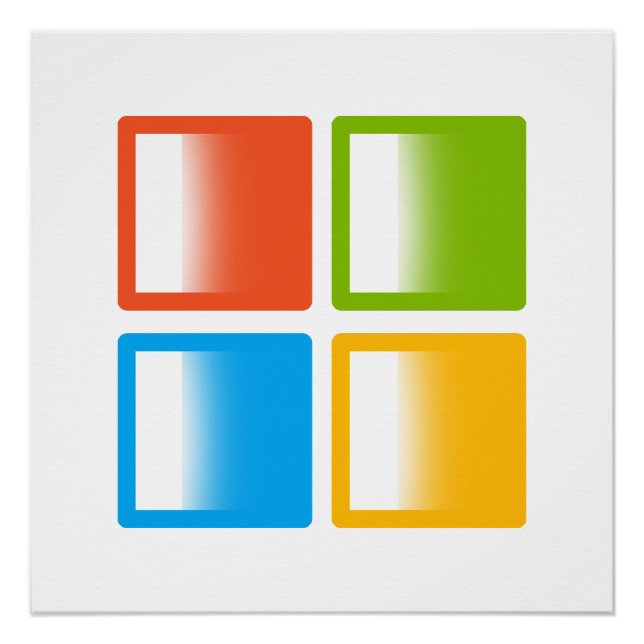 Microsoft Logo Art Poster (Front)