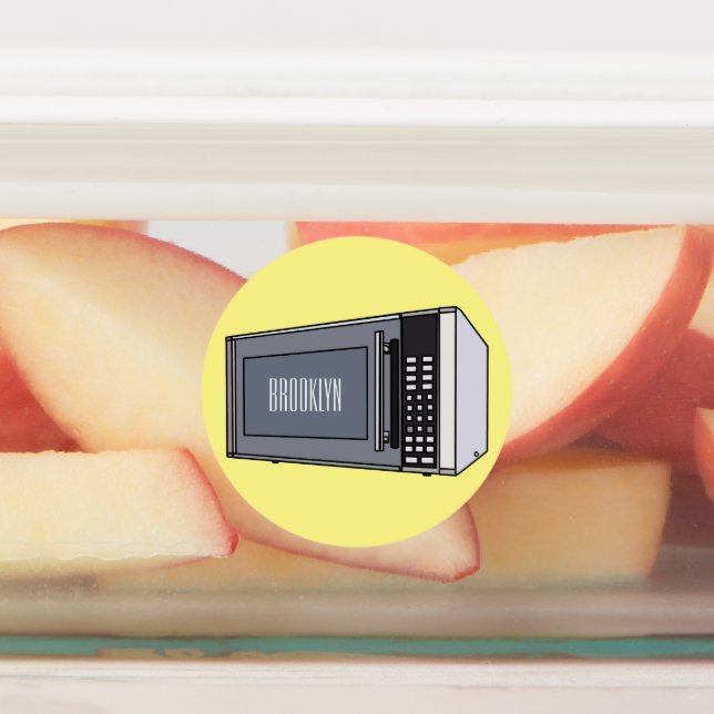 Microwave cartoon illustration (Affixed)