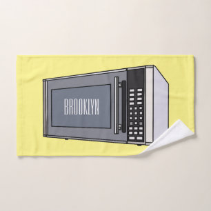 Microwave cartoon illustration bath towel set