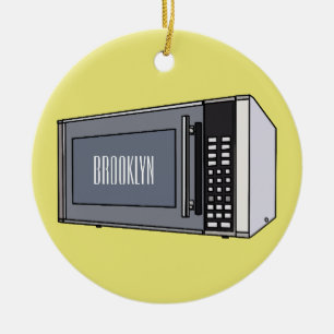 Microwave cartoon illustration ceramic tree decoration