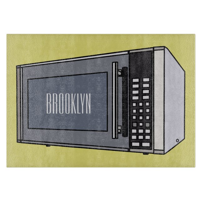 Microwave cartoon illustration cutting board (Front)