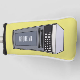 Microwave cartoon illustration golf head cover