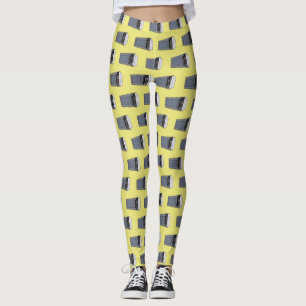 Microwave cartoon illustration leggings