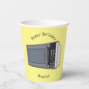 Microwave cartoon illustration paper cups