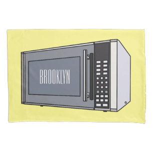 Microwave cartoon illustration pillowcase