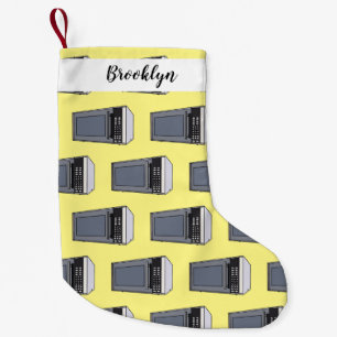 Microwave cartoon illustration small christmas stocking