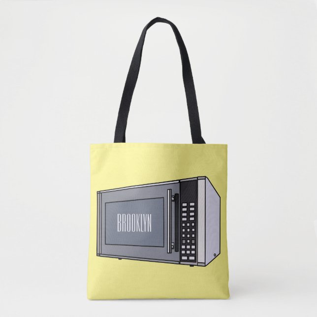 Microwave cartoon illustration tote bag (Front)