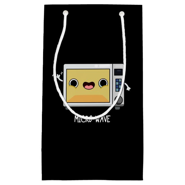 Microwave Funny Pun Dark BG Small Gift Bag (Front)
