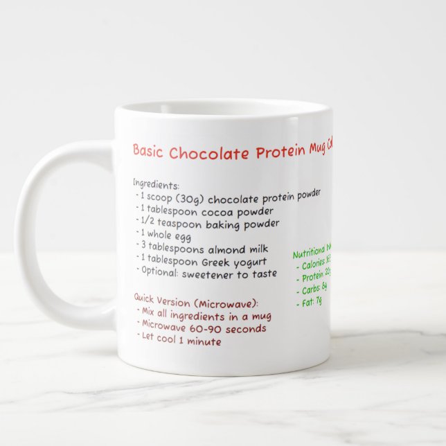 Microwave Mug (Chocolate Protein Mug Cake Recipe) (Left)