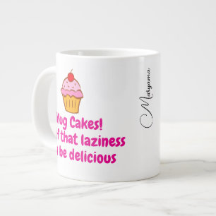Microwave Mug for Cake Recipe (Funny Quote & Name)