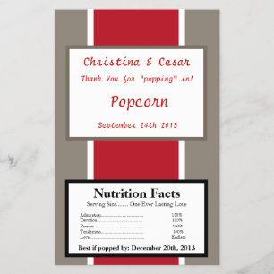 Microwave Popcorn Wrapper Crimson Red Grey Bg Whit