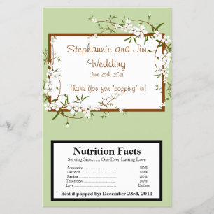 Microwave Popcorn Wrapper Dogwood Flowers