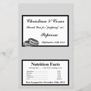 Microwave Popcorn Wrapper His/Hers Diamond Wedding