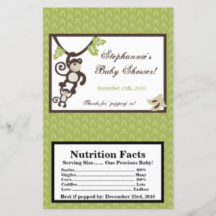 Microwave Popcorn Wrapper Monkey Time Zoo Animal