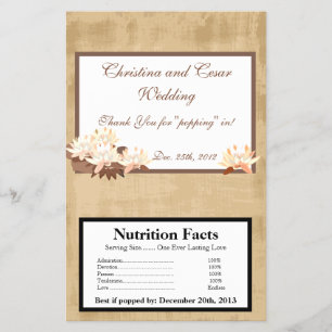 Microwave Popcorn Wrapper Oriental Flowers