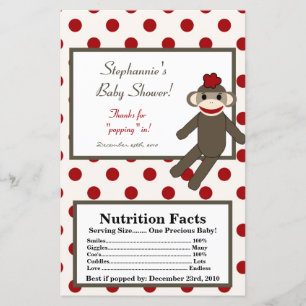Microwave Popcorn Wrapper Red Sock Monkey