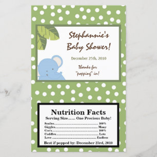 Microwave Popcorn Wrapper Safari Jungle Elephant