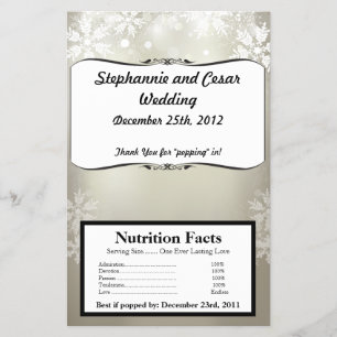 Microwave Popcorn Wrapper Silver Christmas Blur