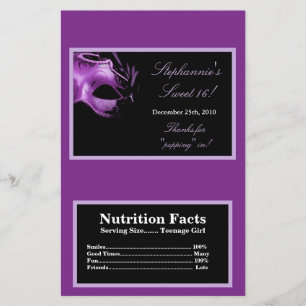 Microwave Popcorn Wrapper Sweet 16 Purple Lilac