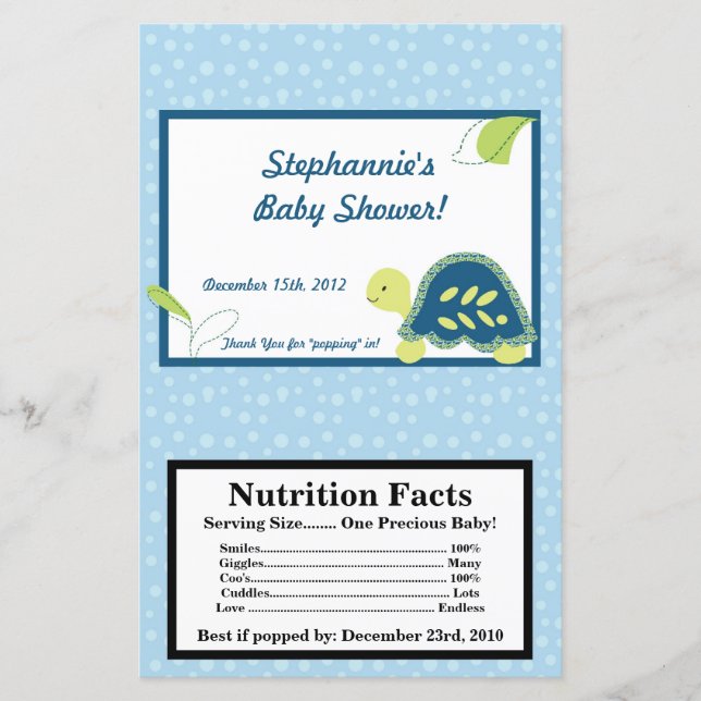 Microwave Popcorn Wrapper Turtle Reef Ocean (Front)