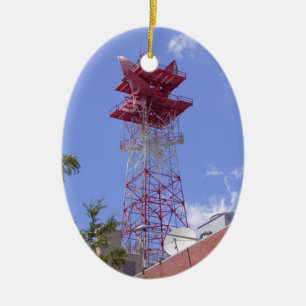 Microwave Relay Radio Telecom Tower Ceramic Tree Decoration