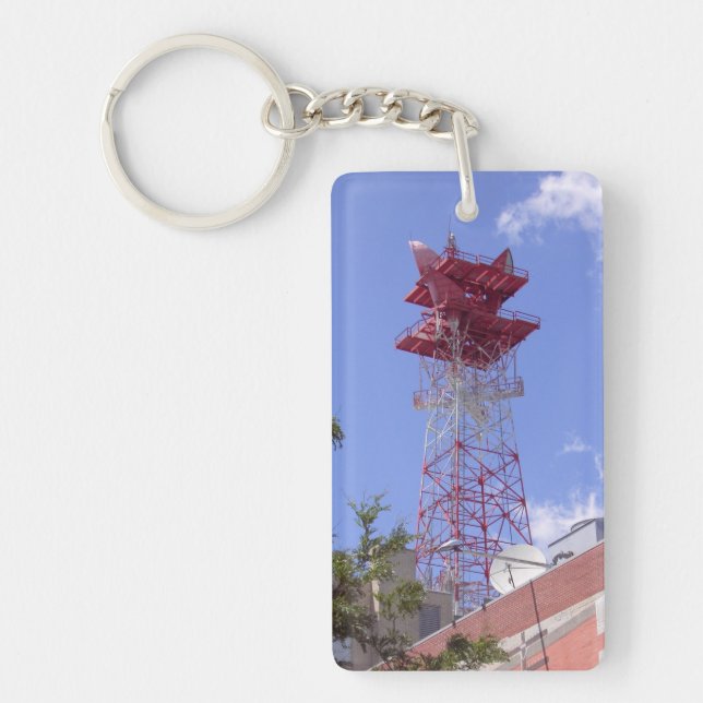 Microwave Relay Radio Telecom Tower Key Ring (Front)