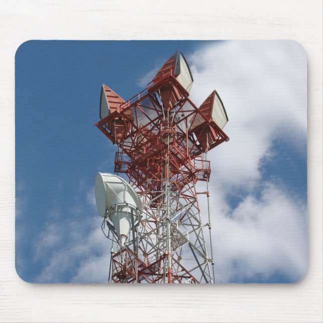 Microwave Telecommunications Tower Mouse Mat (Front)