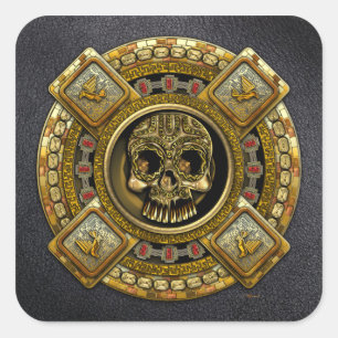 Mictlantecuhtli – Aztec God of Death Square Sticker