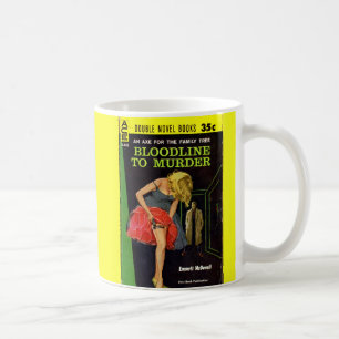 mid 1950s Bloodline to Murder pulp cover Coffee Mug