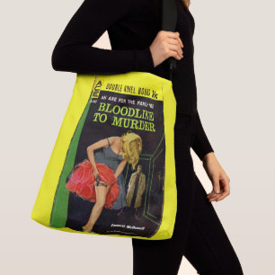 mid-1950s Bloodline to Murder pulp cover Crossbody Bag