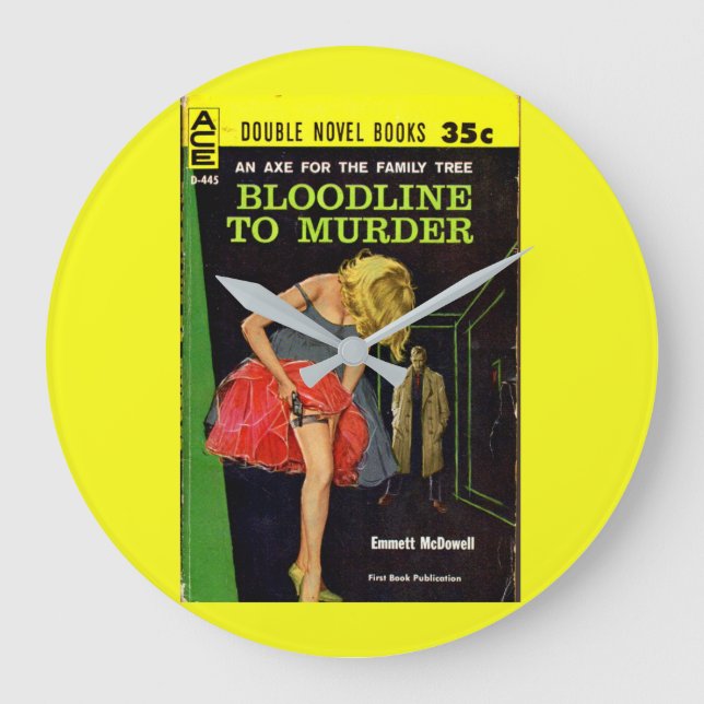mid-1950s Bloodline to Murder pulp cover Large Clock (Front)