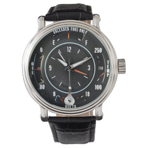 Mid 1970s Classic Car Clock With Gauges Watch