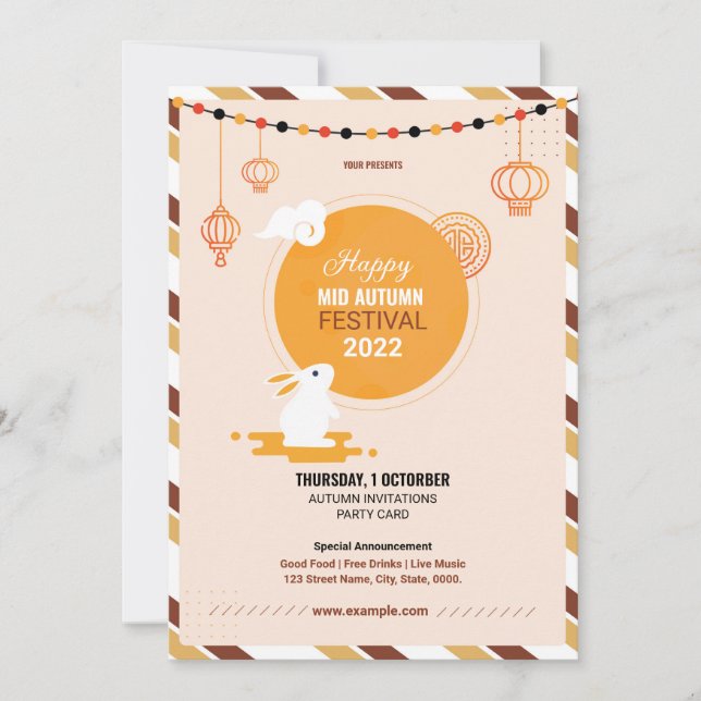 Mid Autumn Festival Flyer Invitation (Front)