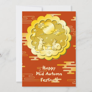 Mid Autumn Festival Gold Mooncake Moon Rabbit