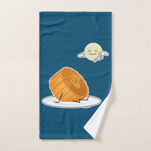 Mid Autumn Festival Moon cake lunar mooncakes pas Bath Towel Set