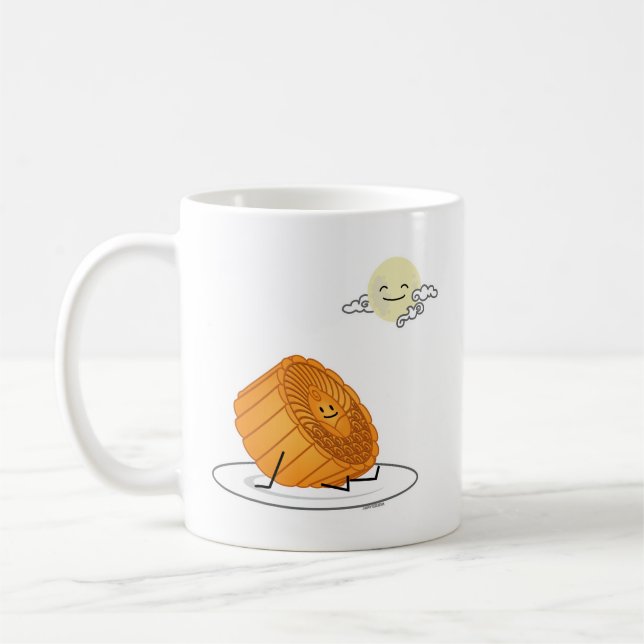 Mid Autumn Festival Moon cake lunar mooncakes past Coffee Mug (Left)