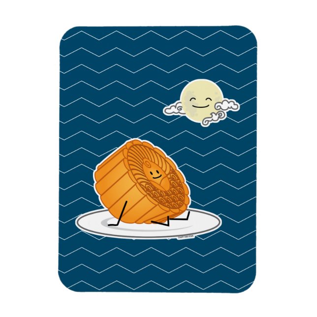 Mid Autumn Festival Moon cake lunar mooncakes past Magnet (Vertical)